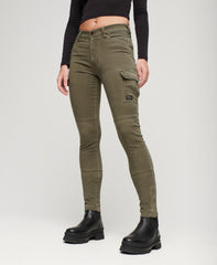 Skinny Fit Cargo Pants - Worn Khaki Green