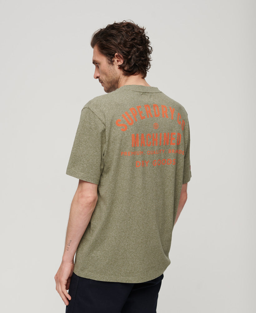 Workwear Trade Graphic T-Shirt - Hushed Olive Grit - Superdry Singapore