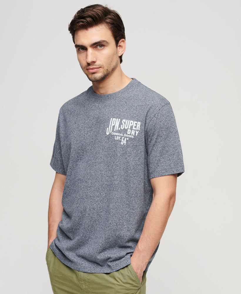 Workwear Trade Graphic T-Shirt - Frosted Navy Grit - Superdry Singapore