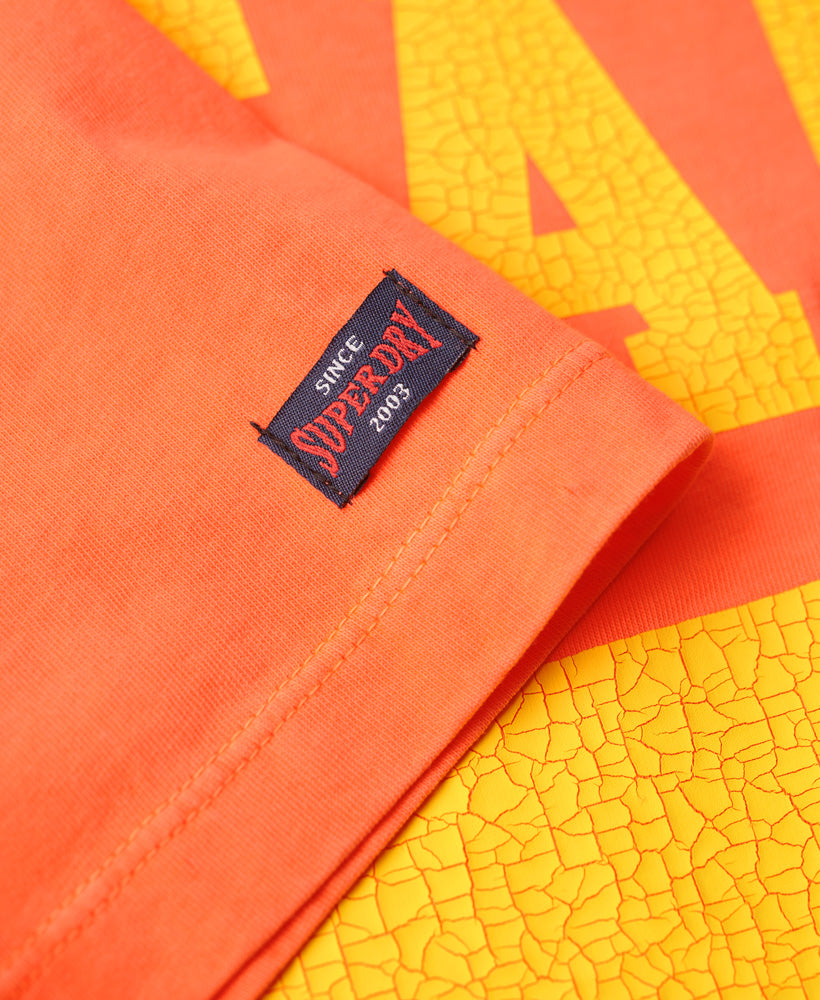 Osaka Neon Graphic T-Shirt - Shocker Orange - Superdry Singapore