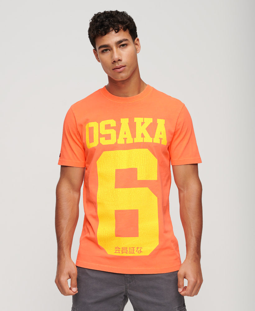 Osaka Neon Graphic T-Shirt - Shocker Orange - Superdry Singapore