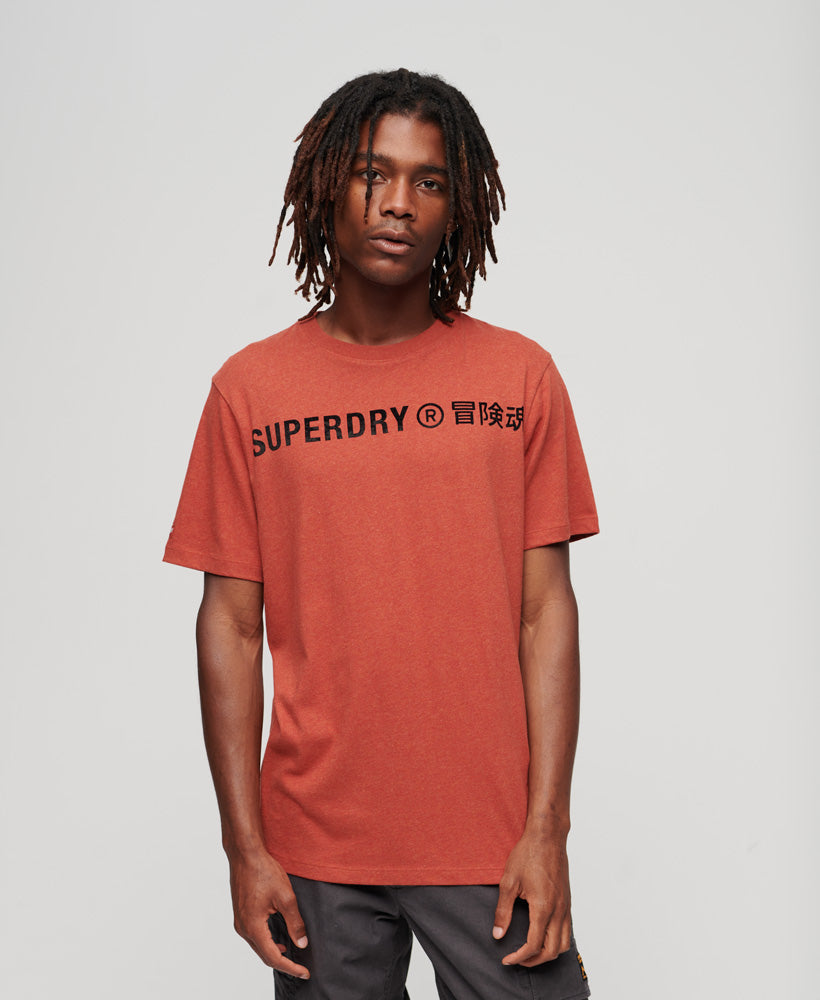 Workwear Logo Vintage T-Shirt - Americana Orange Marl - Superdry Singapore
