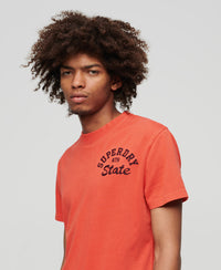 Embroidered Superstate Athletic Logo T-Shirt - Americana Red - Superdry Singapore