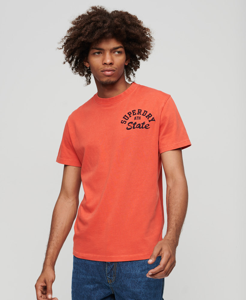 Embroidered Superstate Athletic Logo T-Shirt - Americana Red - Superdry Singapore