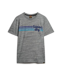 Terrain Striped Logo T-Shirt - Flint Grey Grit - Superdry Singapore