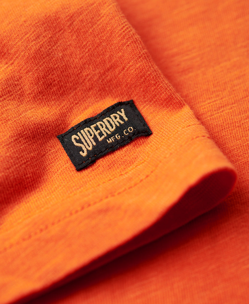 Workwear Scripted Graphic T-Shirt - Denim Co Rust Orange Slub - Superdry Singapore