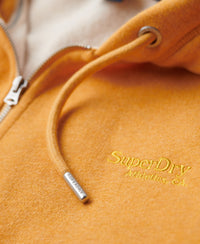 Essential Logo Zip Hoodie - Ochre Yellow Marl - Superdry Singapore