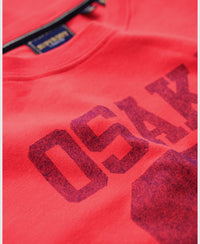 Osaka Graphic Short Sleeve Fitted T-Shirt - Active Pink - Superdry Singapore