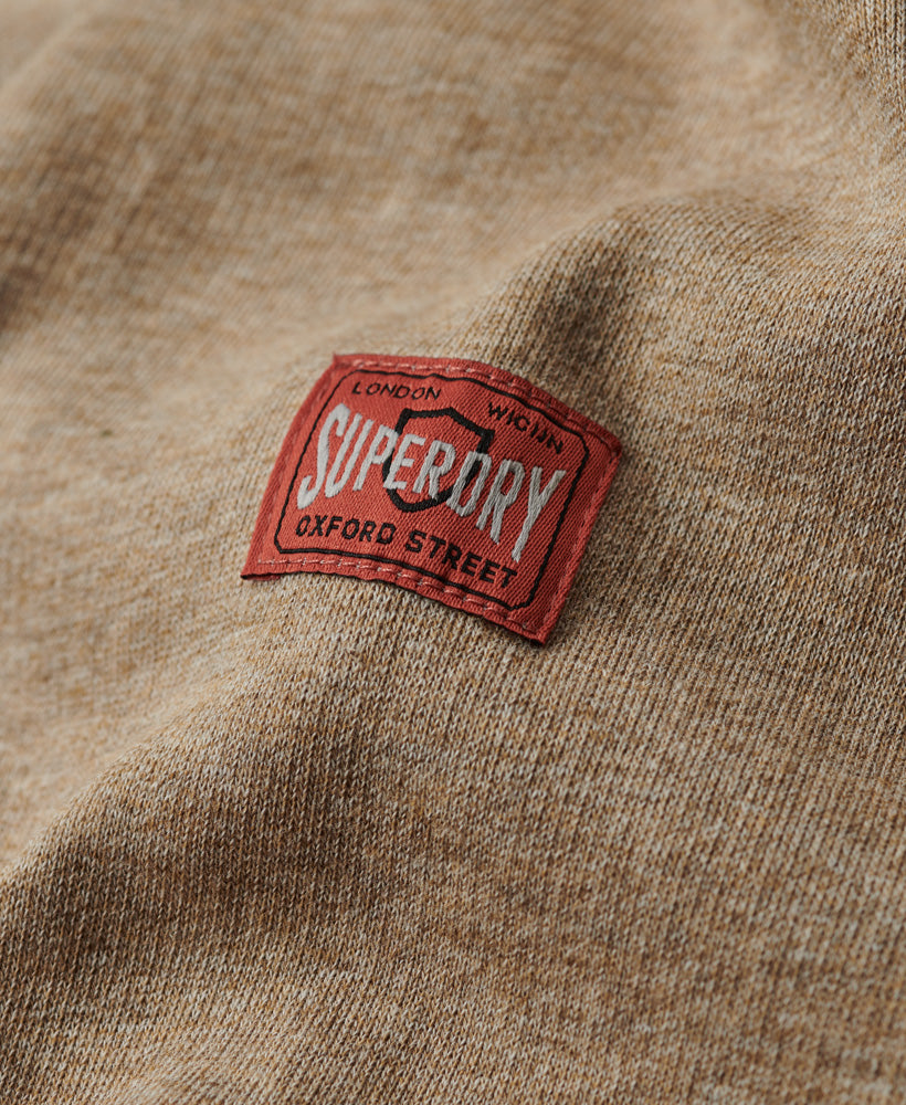 Workwear Logo Vintage Hoodie - Tan Brown Fleck Marl - Superdry Singapore