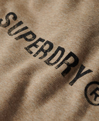 Workwear Logo Vintage Hoodie - Tan Brown Fleck Marl - Superdry Singapore