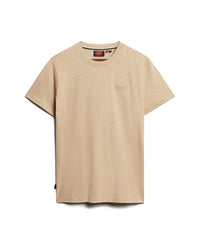 Organic Cotton Essential Logo T-Shirt - Tan Brown Fleck Marl - Superdry Singapore