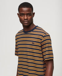 Relaxed Stripe T-Shirt - Camel Stripe - Superdry Singapore