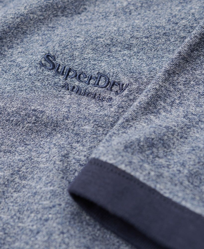 Essential Logo Ringer T-Shirt - Frosted Navy Grit - Superdry Singapore