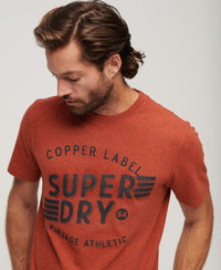 Copper Label Workwear T-Shirt - Copper Still Orange Grindle - Superdry Singapore