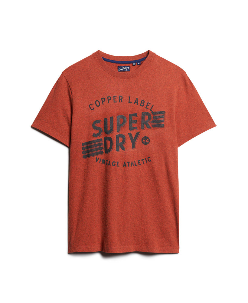 Copper Label Workwear T-Shirt - Copper Still Orange Grindle - Superdry Singapore