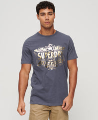 Metallic Workwear Graphic T-Shirt - Frontier Blue