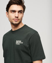Luxury Sport Loose T-Shirt - Academy Dark Green - Superdry Singapore