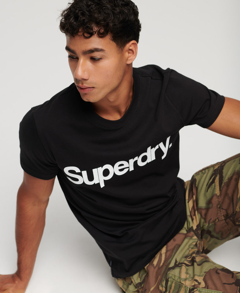 Core Logo Classic T-Shirt - Black - Superdry - Men Tops – Superdry ...