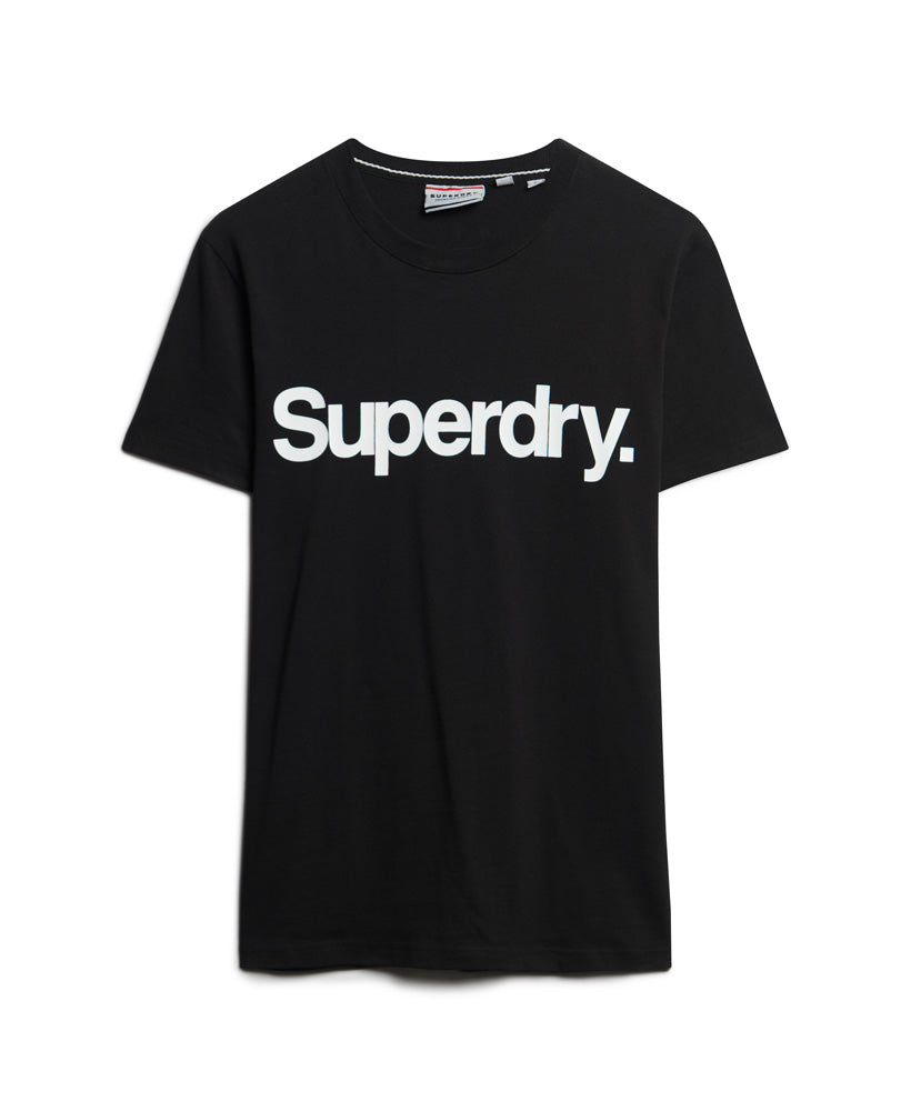 Core Logo Classic T-Shirt - Black - Superdry Singapore