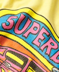 Motor Retro Graphic T-Shirt - Pale Yellow - Superdry Singapore