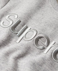 Tonal Embroidered Logo Crew Sweatshirt - Athletic Grey Marl - Superdry Singapore