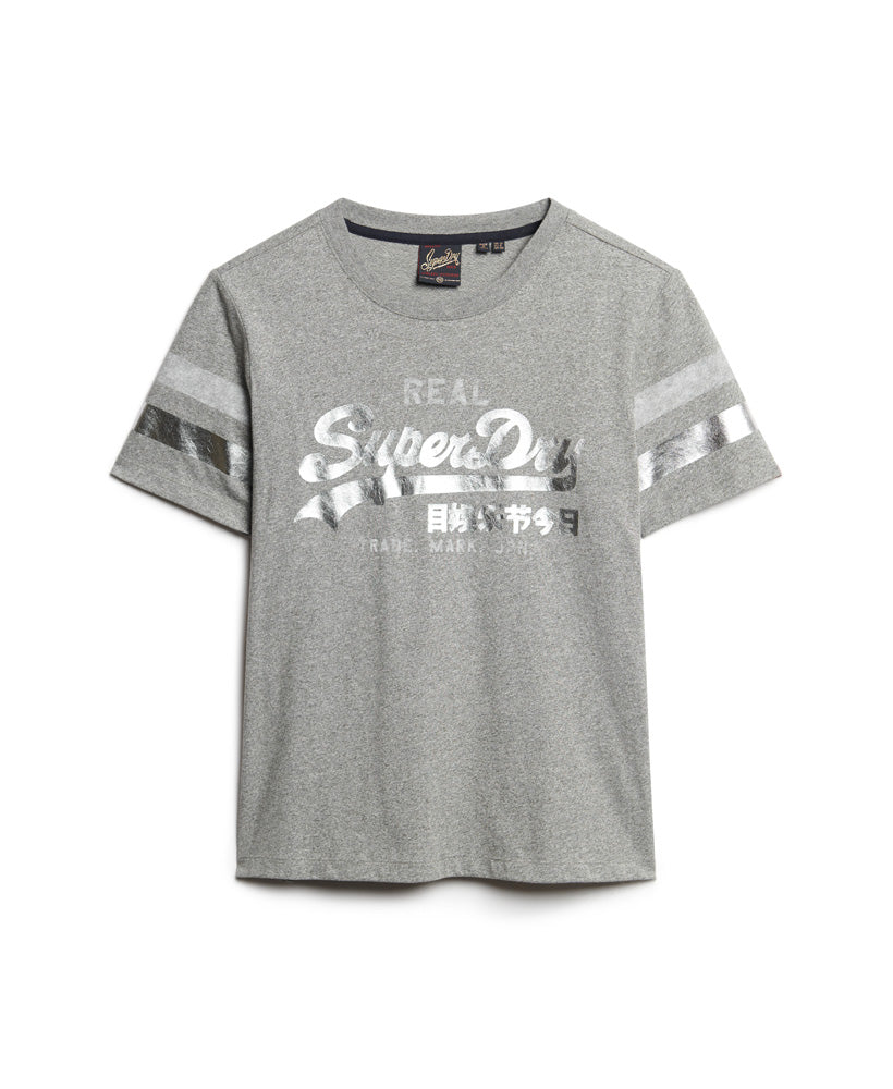 Vintage Logo Athletic T-Shirt - Vintage Grey Fleck Marl - Superdry Singapore