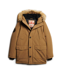 Everest Faux Fur Hooded Parka Coat - Sandstone Brown - Superdry Singapore