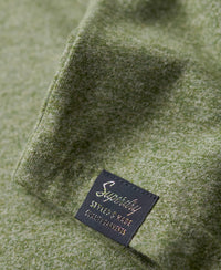 Custom Embellished Raglan Long Sleeve Top - Hushed Olive Grit/Dark Grey Green - Superdry Singapore