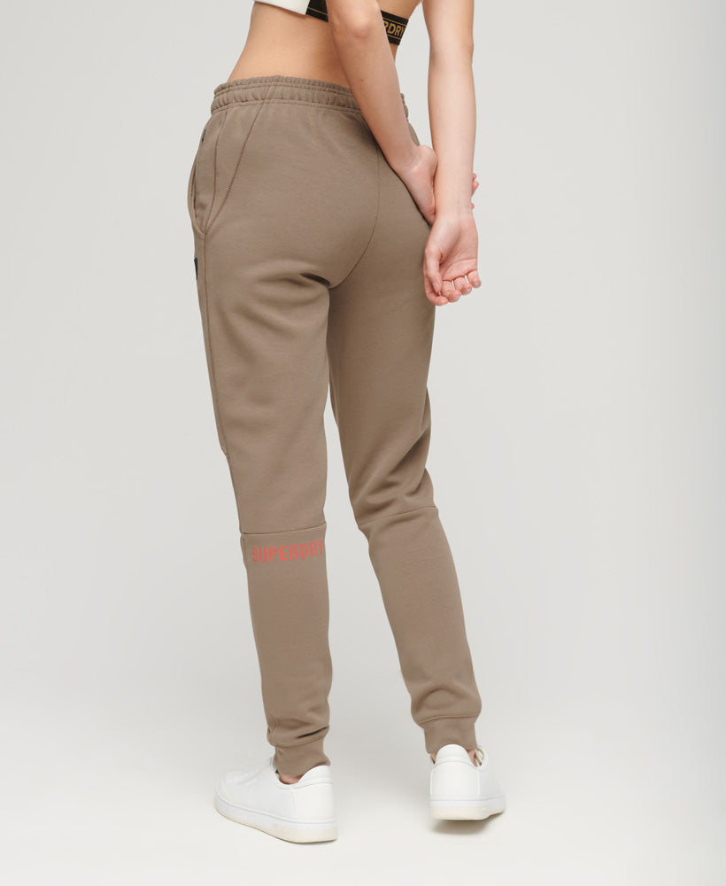 Code Tech Slim Joggers - Fossil Brown - Superdry Singapore