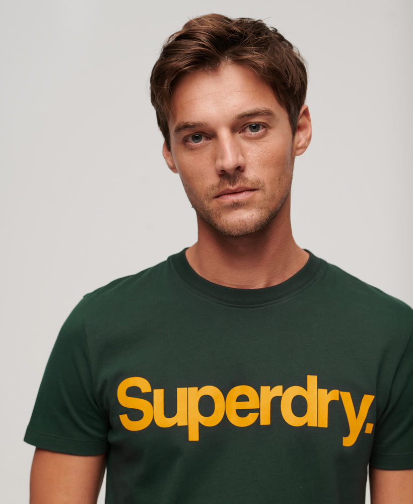 Core Logo Classic T-Shirt - Academy Dark Green - Superdry Singapore