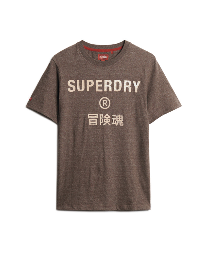 Workwear Logo Vintage T-Shirt - Cocoa Brown Marl - Superdry Singapore