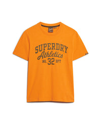Athletic Script Graphic T-Shirt - Thrift Gold Marl - Superdry Singapore