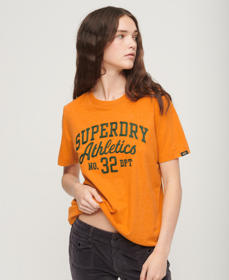 orange athletic shirt