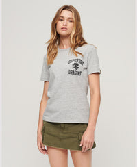 CNY Graphic T-Shirt - Athletic Grey Marl - Superdry Singapore