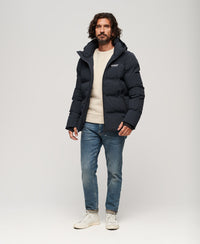 Hooded Boxy Puffer Jacket - Eclipse Navy - Superdry Singapore