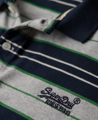 Jersey Stripe Polo Shirt - Grey Marl Stripe - Superdry Singapore