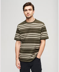 Relaxed Stripe T-Shirt - Olive Stripe
