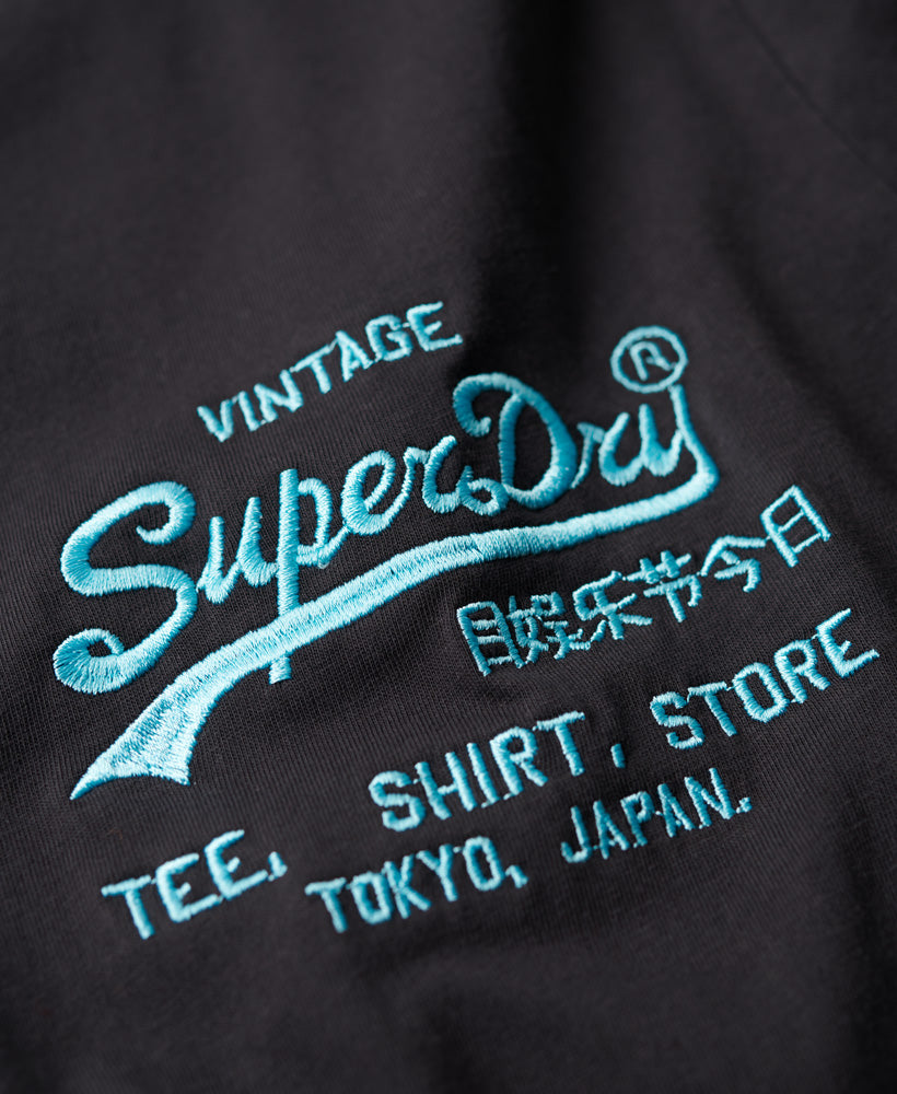 Neon Vintage Logo T-Shirt - Black - Superdry Singapore
