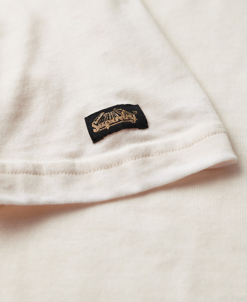 Embellished Vintage Logo T-Shirt - Desert Bone Off White - Superdry Singapore
