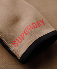 Code Tech Relaxed Hoodie - Fossil Brown - Superdry Singapore