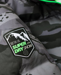 Ski Radar Pro Puffer Jacket - Dark Grey Tiger Camo - Superdry Singapore