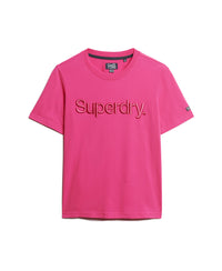 Tonal Embroidered Logo T Shirt - Superdry Singapore