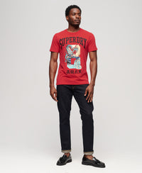 Cny Graphic Tee - Flare Red - Superdry Singapore