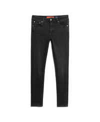 Organic Cotton Vintage Mid Rise Skinny Jeans - Walcott Black Stone - Superdry Singapore