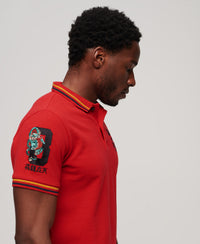 Cny Superstate Polo - Flare Red - Superdry Singapore