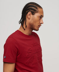 Embossed Vintage Logo T-Shirt - Expedition Red - Superdry Singapore