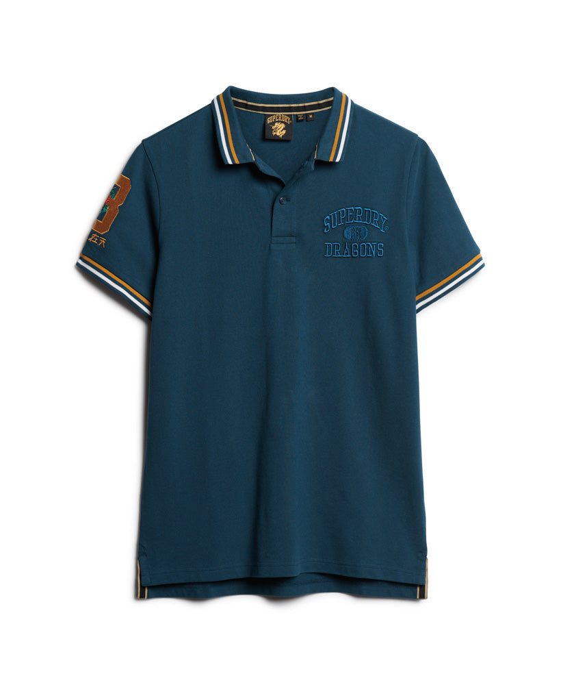 Cny Superstate Polo - Blue Bottle - Superdry Singapore