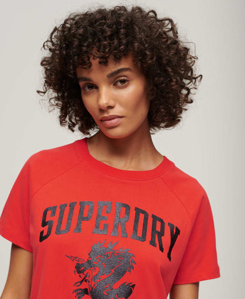 Cny Graphic T-dress - Sunset Red - Superdry Singapore