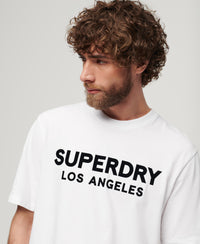Luxury Sport Loose Fit T-Shirt - Brilliant White - Superdry Singapore
