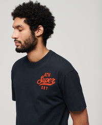 Embroidered Superstate Athletic Logo T-Shirt - Eclipse Navy - Superdry Singapore